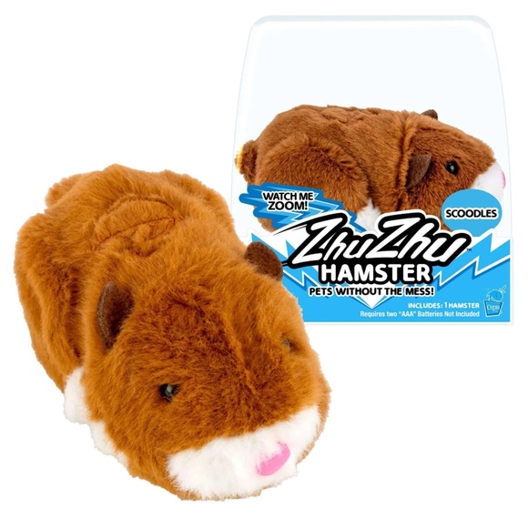 NEW! 2025 Zhu Zhu Pets SCOODLES HAMSTER 5" Interactive Plush plus a free gift - Picture 1 of 1